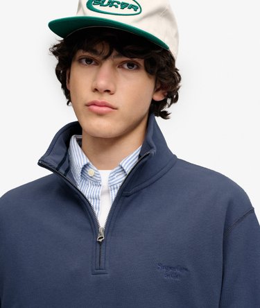 Essential Serif Logo Half Zip Sweatshirt Image 4