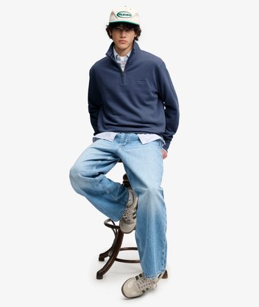 Essential Serif Logo Half Zip Sweatshirt Image 2