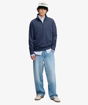 Essential Serif Logo Half Zip Sweatshirt Image 3
