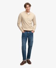Mini Slub Waffle Long Sleeve Grandad Top