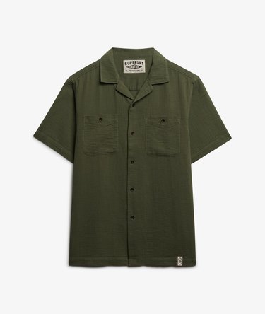 The Merchant Store - Textured Short Sleeve Shirt Image 1