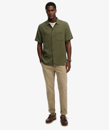 The Merchant Store - Textured Short Sleeve Shirt Image 4