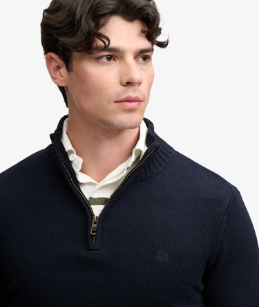Pull Maille Demi-Zip Coupe Ajust&eacute;e Image 4