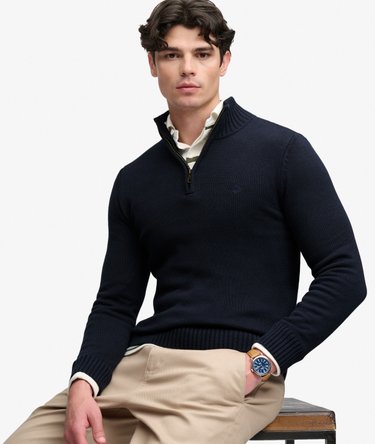 Pull Maille Demi-Zip Coupe Ajust&eacute;e Image 2