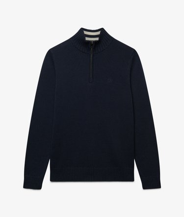 Pull Maille Demi-Zip Coupe Ajust&eacute;e Image 7