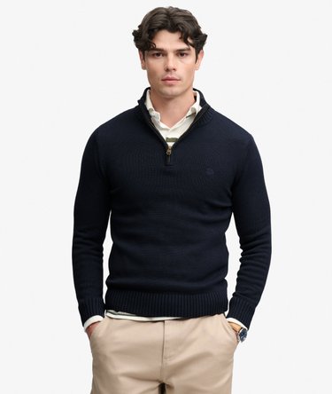 Pull Maille Demi-Zip Coupe Ajust&eacute;e Image 1
