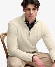 Strickpullover mit Halbrei&szlig;verschluss und schmaler Passform