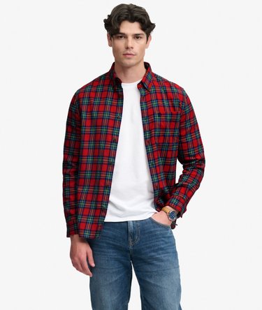 Chemise Lumberjack en Coton &agrave; Manches Longues Image 1