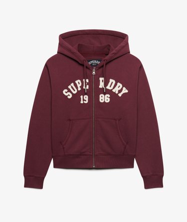 Athletic Essential Relaxed Crop Zip Hoodie Image 7