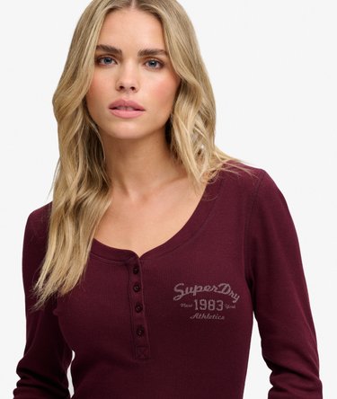 Athletic Button Down Long Sleeve Top Image 4