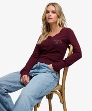 Athletic Button Down Long Sleeve Top