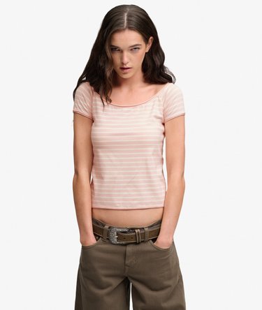 Bardot Short Sleeve Off Shoulder Top Image 1