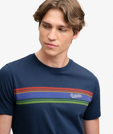 T-shirt Outdoor Stripe Logo D&eacute;contract&eacute; Image 4