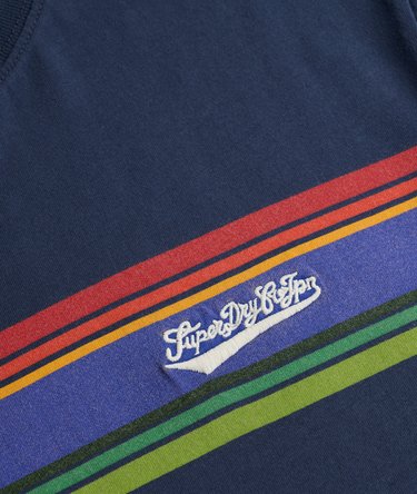 T-shirt Outdoor Stripe Logo D&eacute;contract&eacute; Image 6