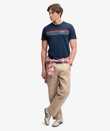 T-shirt Outdoor Stripe Logo D&eacute;contract&eacute; Image 3
