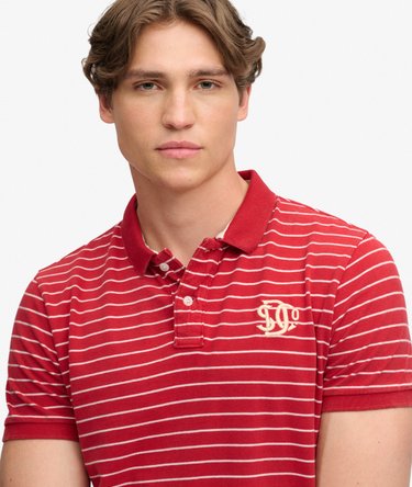 Vintage Stripe Jersey Polo Shirt Image 4