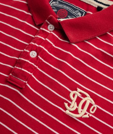 Vintage Stripe Jersey Polo Shirt Image 7