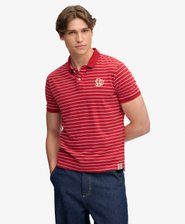 Vintage Stripe Jersey Polo Shirt