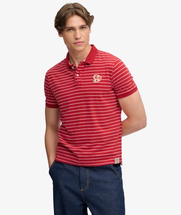 Vintage Stripe Jersey Polo Shirt Image 2