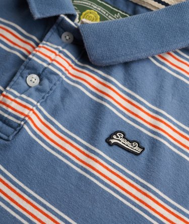 Vintage Stripe Jersey Polo Shirt Image 7