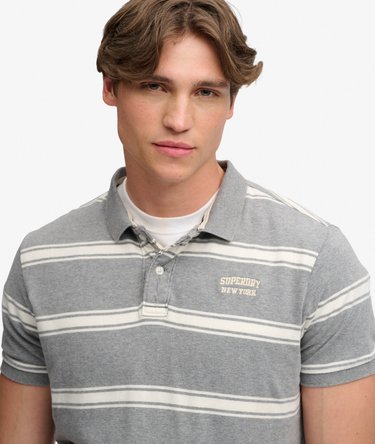Vintage Stripe Jersey Polo Shirt Image 4