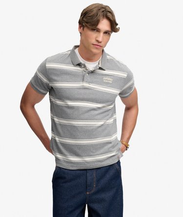 Vintage Stripe Jersey Polo Shirt Image 2