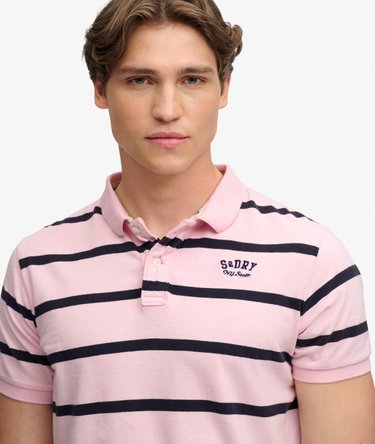 Vintage Stripe Jersey Polo Shirt Image 4
