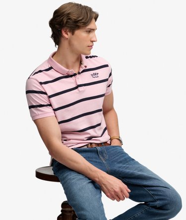 Vintage Stripe Jersey Polo Shirt Image 2
