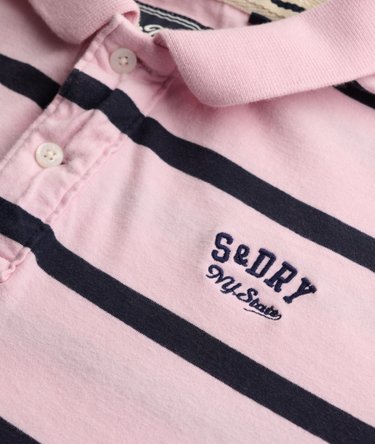 Vintage Stripe Jersey Polo Shirt Image 6
