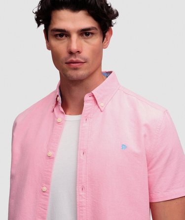 Chemise Oxford Preppy &agrave; manches courtes Image 4