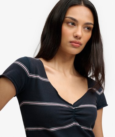 Athletic Essentials Gathered Pattern Top Image 4