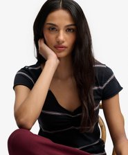Athletic Essentials Gathered Pattern Top