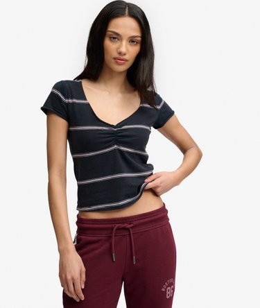 Athletic Essentials Gathered Pattern Top Image 1