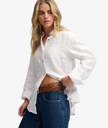 Premium Linen Button Down Slim Shirt Image 1