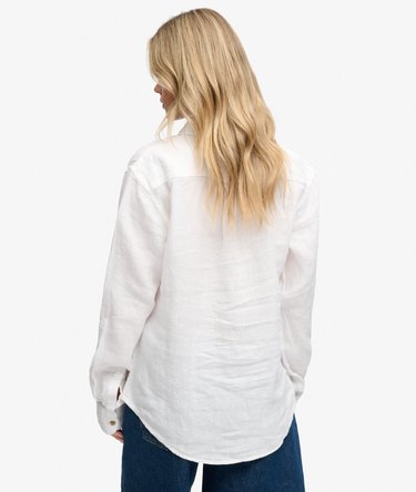 Premium Linen Button Down Slim Shirt Image 5