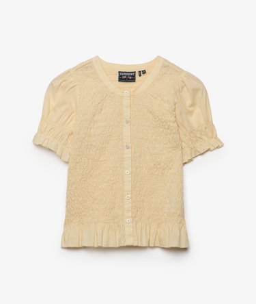 Short Sleeve Smocked Top Image 6