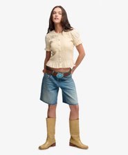 Short Sleeve Smocked Top