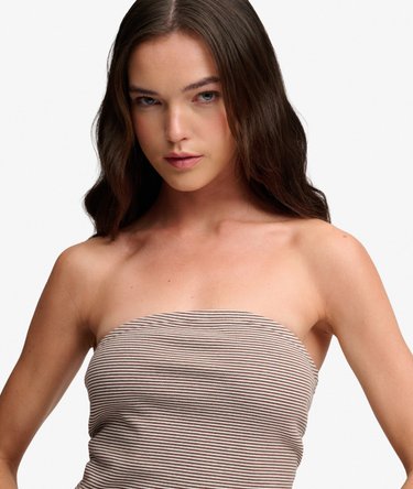 Athletic Essentials Stripe Jersey Bandeau Top Image 4