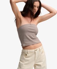 Athletic Essentials Stripe Jersey Bandeau Top