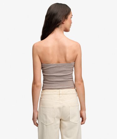 Athletic Essentials Stripe Jersey Bandeau Top Image 5