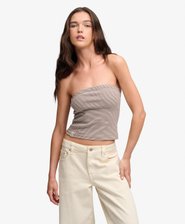 Athletic Essentials Stripe Jersey Bandeau Top