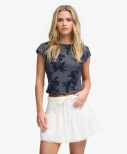 Broderie Trim Mini Skirt