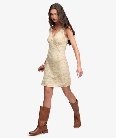 Printed Sweetheart Mini Dress Image 4