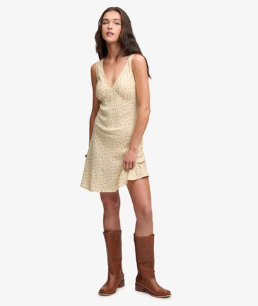 Printed Sweetheart Mini Dress Image 2