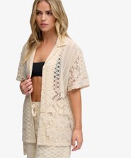 Lace Patchwork Beach Resort Shirt