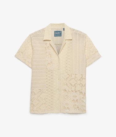 Lace Patchwork Beach Resort Shirt Image 7
