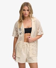 Lace Patchwork Beach Resort Shirt