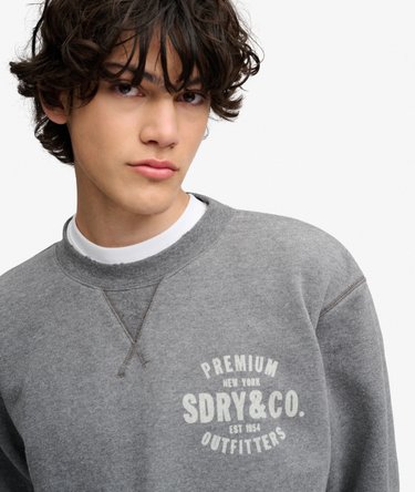 Sweatshirt Col Rond Block Text Image 4