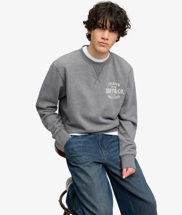 Sweatshirt Col Rond Block Text Image 2