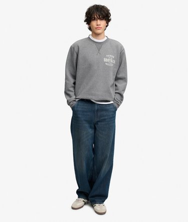 Sweatshirt Col Rond Block Text Image 3